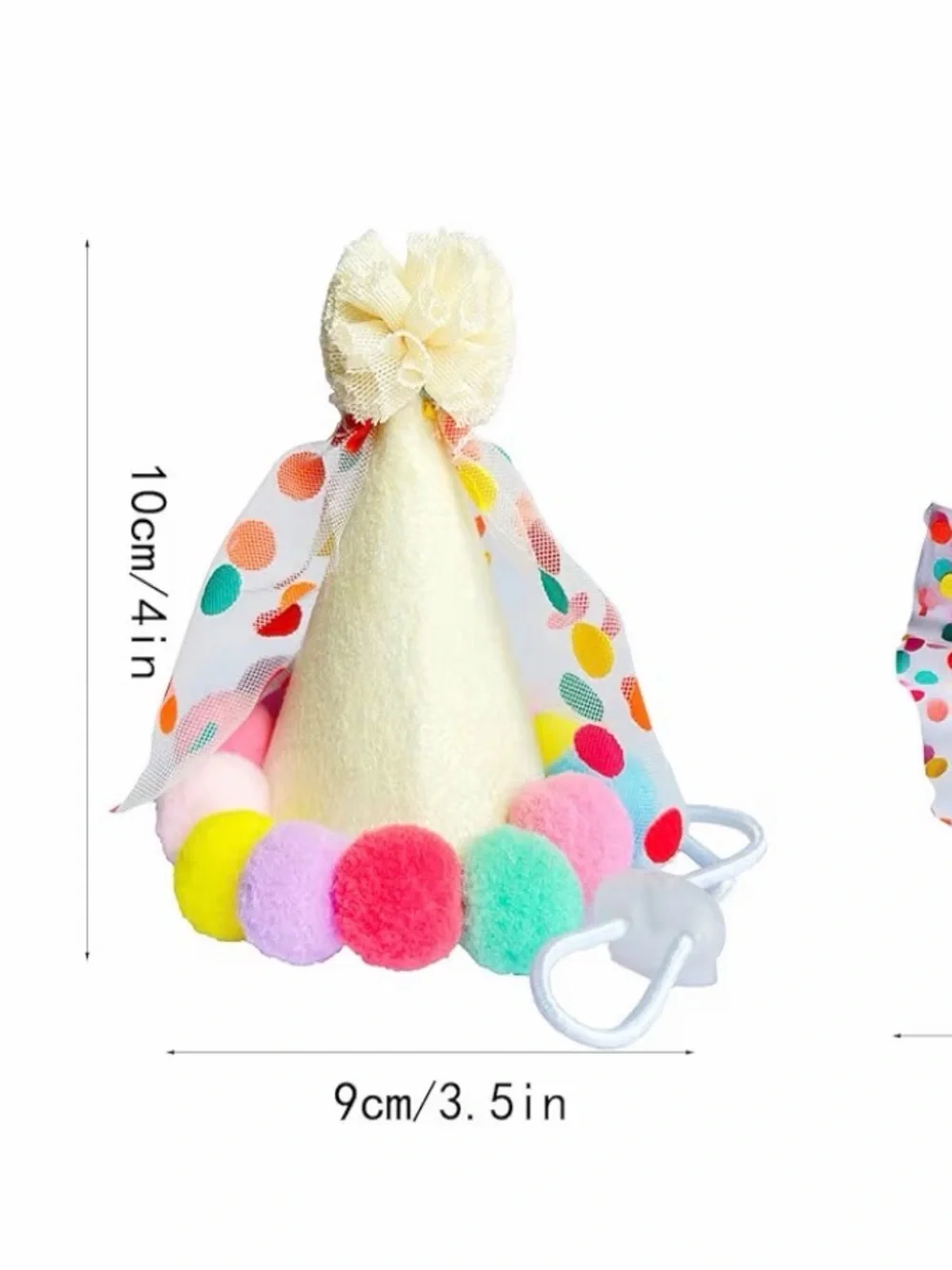 Festive Polka Dot Party Hat & Collar Set for Cats - Multicolor